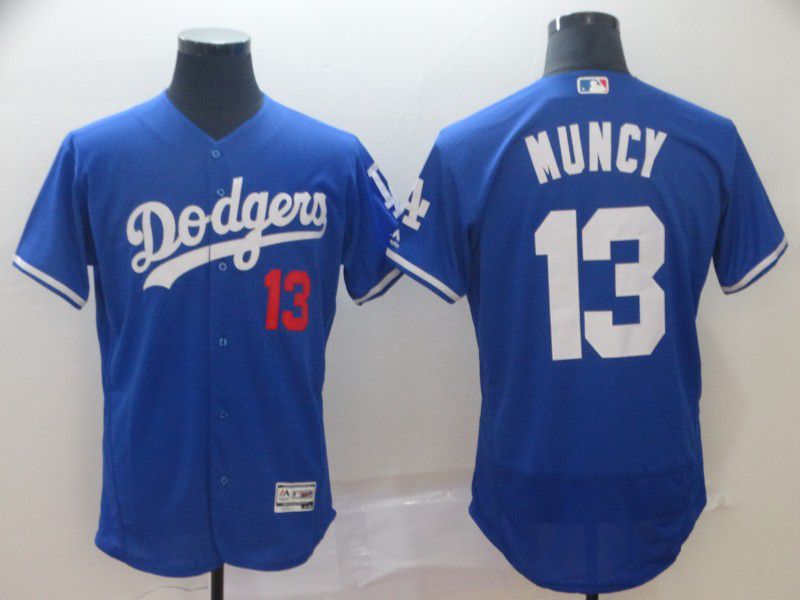 Men Los Angeles Dodgers 13 Muncy Blue Elite MLB Jersey